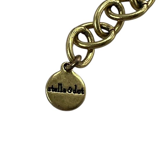 STELLA & DOT Kimberly Gold Tone Frances Pearls Statement Necklace Vintage - Picture 5 of 6